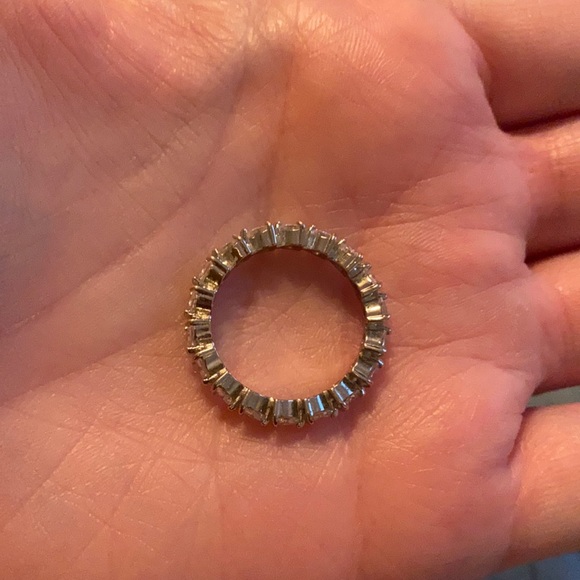 Stunning Silver Ring With Heart CZ’s All The Way Around - Picture 14 of 15